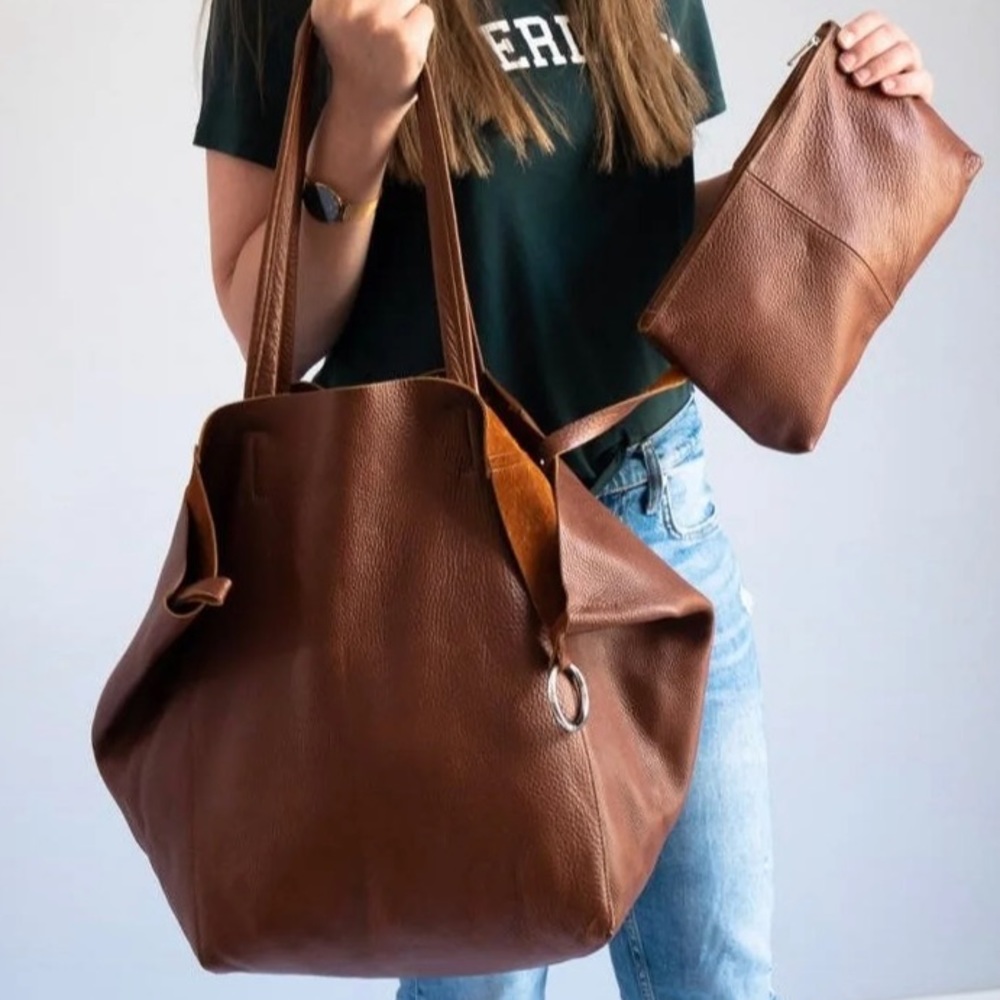 Boho Leather Tote